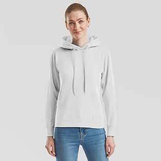 Fruit of the Loom Lady-Fit Classic Hooded Sweat - white