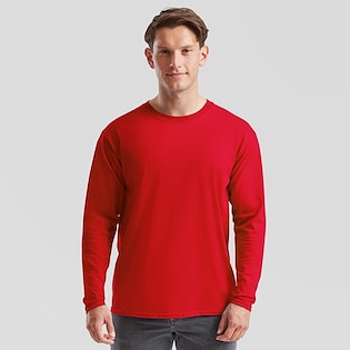 Fruit of the Loom Valueweight Long Sleeve T - red