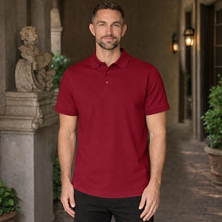 Tee Jays Luxury Stretch Polo - deep red