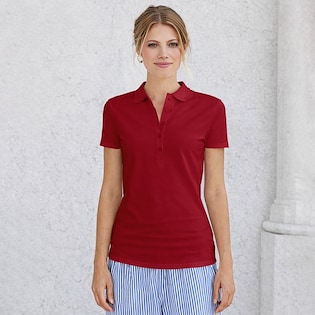 Tee Jays Ladies Luxury Stretch Polo - deep red