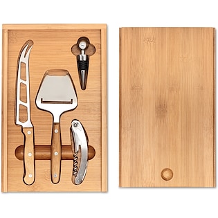 Set per formaggio e vino Bamboo