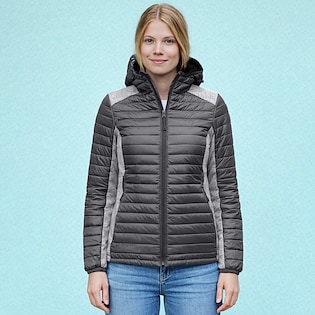 Tee Jays Ladies Hooded Aspen Crossover - space grey/ grey melange
