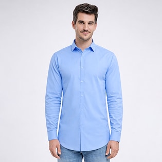 Russell Men´s Long Sleeve Fitted Stretch Shirt 960M - bright sky