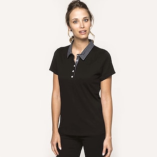 Kariban Ladies´ Two-Tone Jersey Polo Shirt