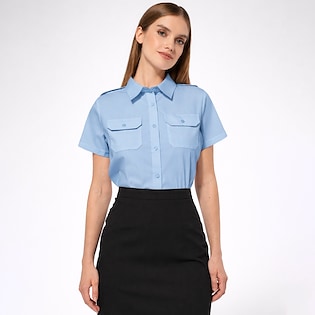 Kariban Ladies´ Short-Sleeved Pilot Shirt - sky