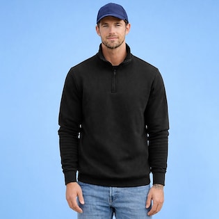 Tee Jays Half Zip Sweatshirt - black