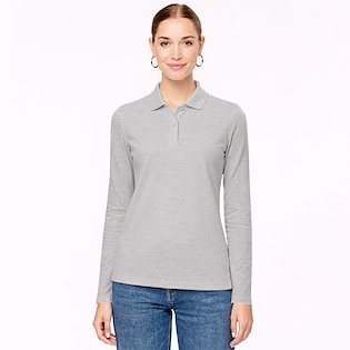 Kariban Tory Women's Long-Sleeved Polo Shirt - oxford grey