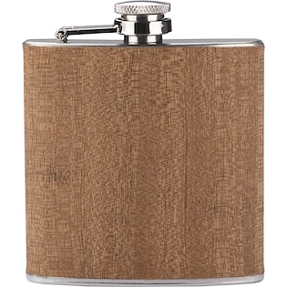 Fiaschetta In Acciaio Inox Con Finitura In Legno E Incisione 'Originale 40 – Perfettamente Maturo' – 170 Ml
