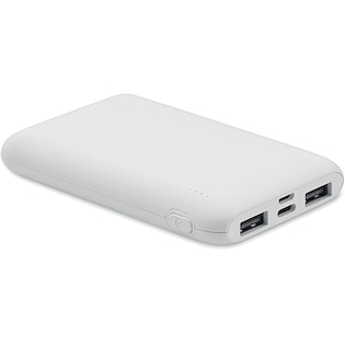 Powerbank Matthew, 5.000 mAh - white