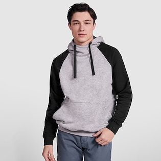 Roly Badet Unisex Hoodie - heather grey/ black