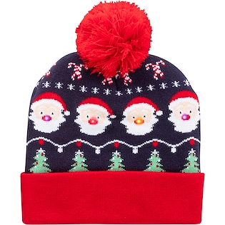 3 Cappelli Di Babbo Natale Per Adulti In Maglia – Unisex, Rossi Con Bordo Bianco, Morbidi E Spessi Per Feste