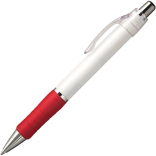 Penna promozionale Max Chrome - white/ red