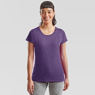 Fruit of the Loom Lady-fit Valueweight T - heather purple